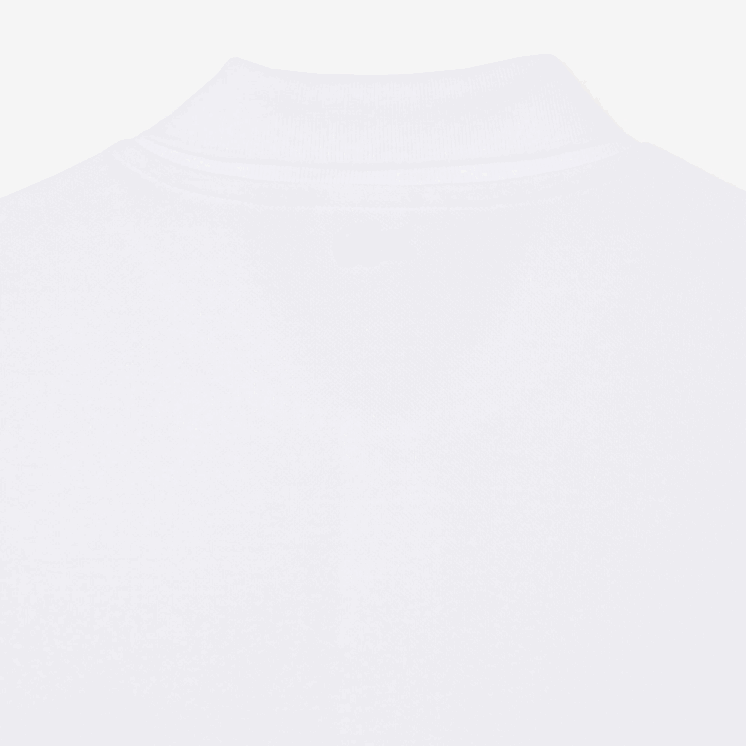 Lacoste contrasterende knopenlijst en polo met krokodillenbadge 0828H635 wit 001 Heren