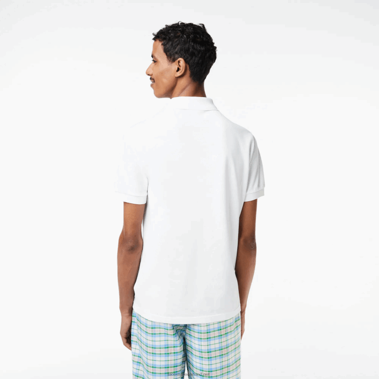 Lacoste katoenen mini piqué polo 0828H101 wit 001 Heren