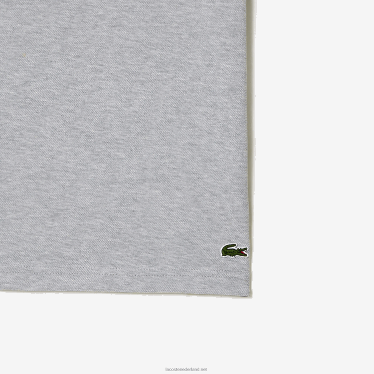 Lacoste katoenen mini piqué polo 0828H102 grijze chine ca Heren