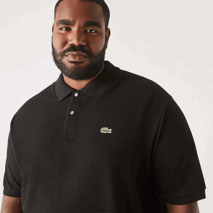 Lacoste katoenen petit piqué polo - grote maat - groot 0828H170 zwart 031 Heren