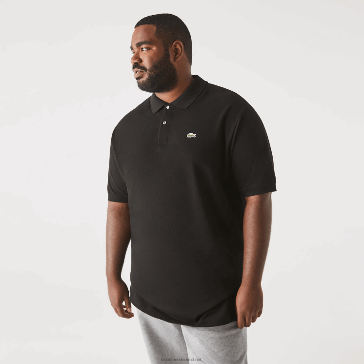 Lacoste katoenen petit piqué polo - grote maat - groot 0828H170 zwart 031 Heren