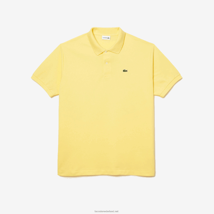 Lacoste katoenen petit piqué polo - grote maat - groot 0828H247 geel 107 Heren