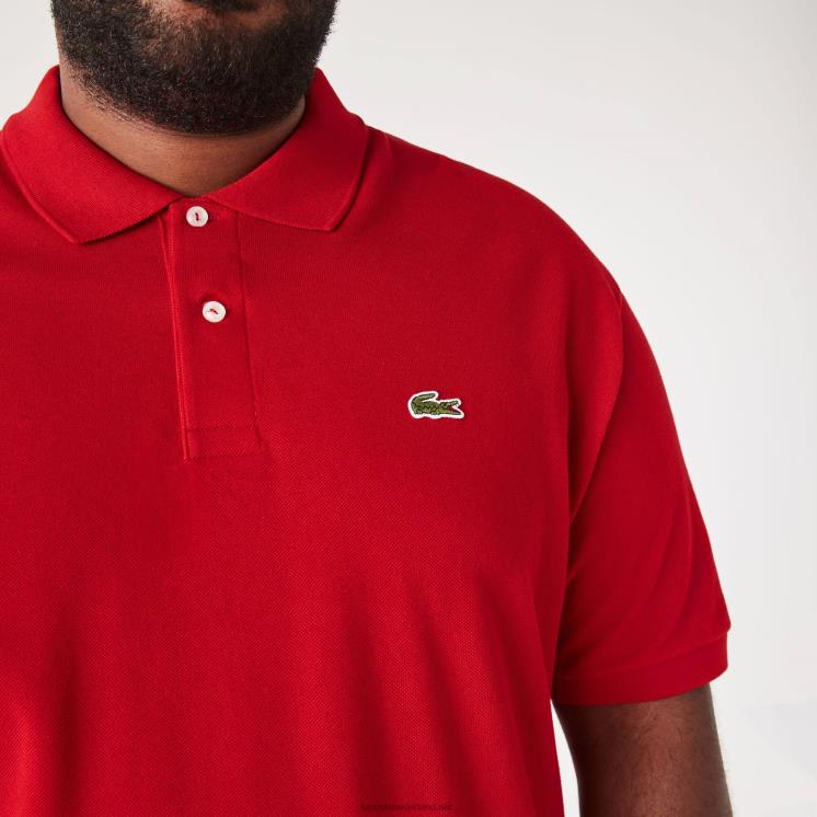 Lacoste katoenen petit piqué polo - grote maat - groot 0828H734 rood 240 Heren