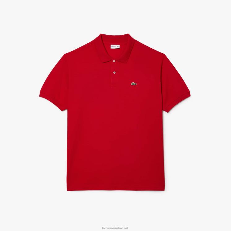 Lacoste katoenen petit piqué polo - grote maat - groot 0828H734 rood 240 Heren