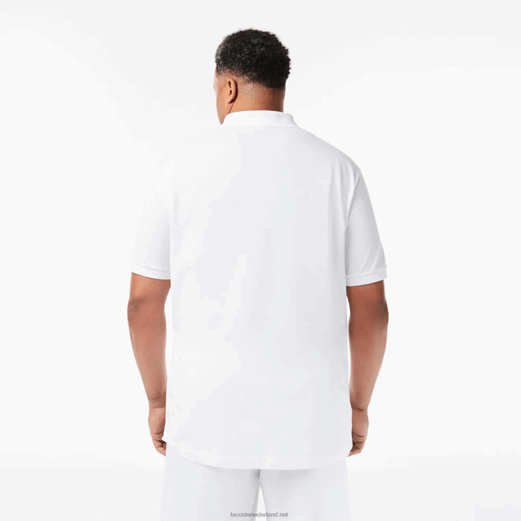 Lacoste katoenen petit piqué polo - grote maat - lang 0828H187 wit 001 Heren