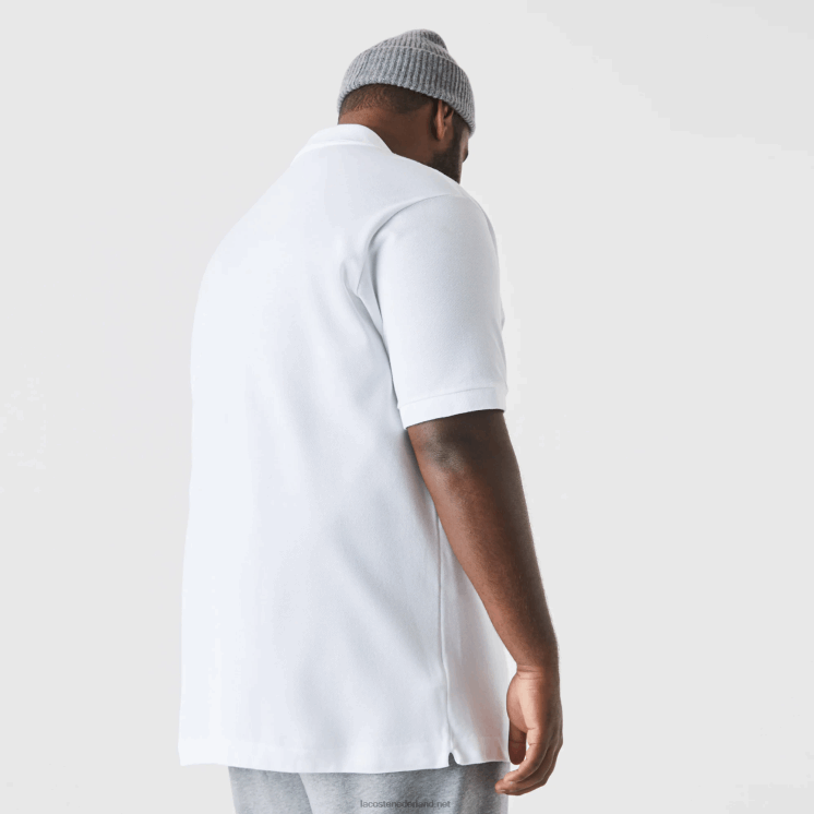 Lacoste katoenen petit piqué polo - grote maat - lang 0828H187 wit 001 Heren