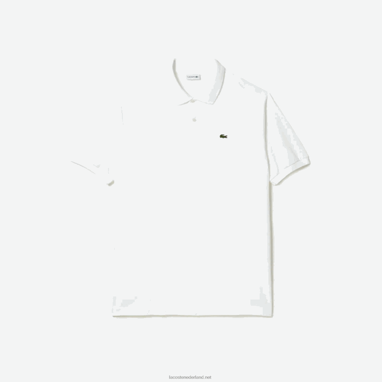 Lacoste katoenen petit piqué polo - grote maat - lang 0828H187 wit 001 Heren