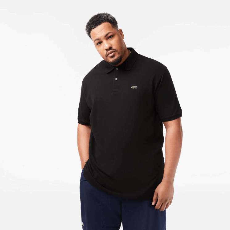 Lacoste katoenen petit piqué polo - grote maat - lang 0828H188 zwart 031 Heren