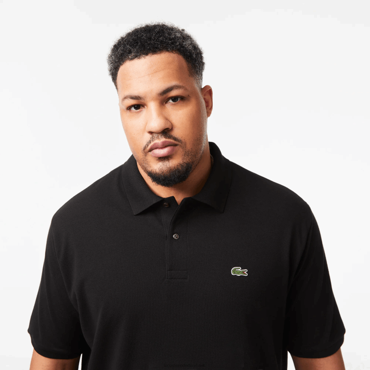 Lacoste katoenen petit piqué polo - grote maat - lang 0828H188 zwart 031 Heren