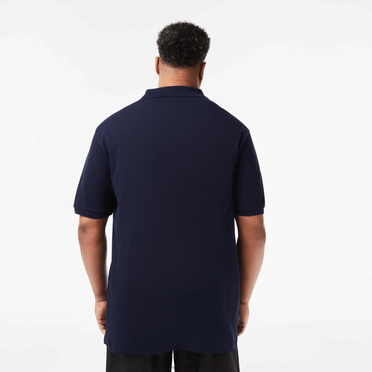 Lacoste katoenen petit piqué polo - grote maat - lang 0828H189 marineblauw 166 Heren