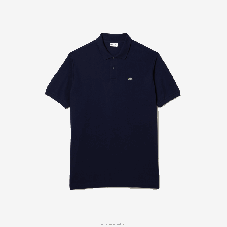 Lacoste katoenen petit piqué polo - grote maat - lang 0828H189 marineblauw 166 Heren