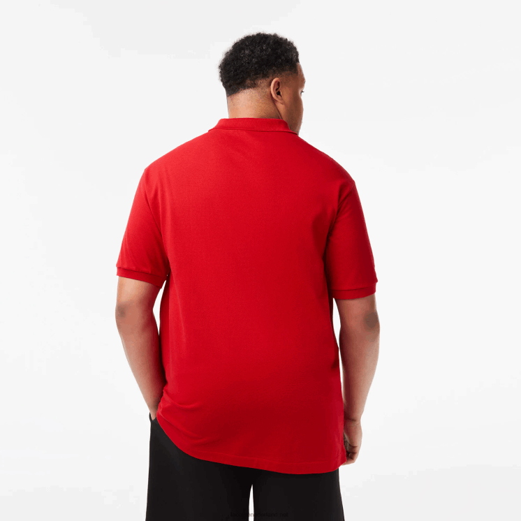 Lacoste katoenen petit piqué polo - grote maat - lang 0828H204 rood 240 Heren