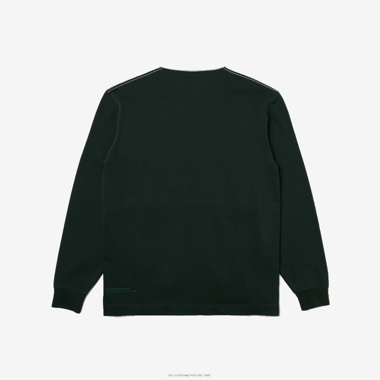 Lacoste losvallende rugbypolo met merknaam 0828H1687 groen yzp Heren