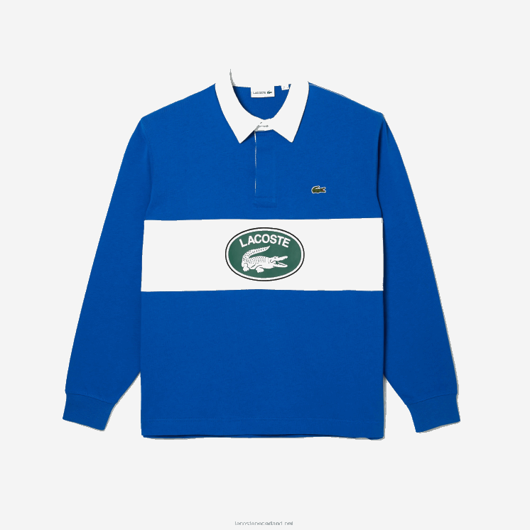 Lacoste losvallende rugbypolo met merknaam 0828H1688 blauw k1q Heren