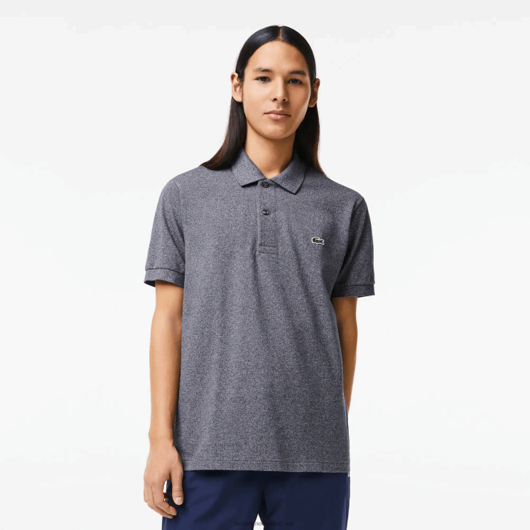 Lacoste originele l.12.12 gemêleerde polo 0828H126 grijze chine e8g Heren