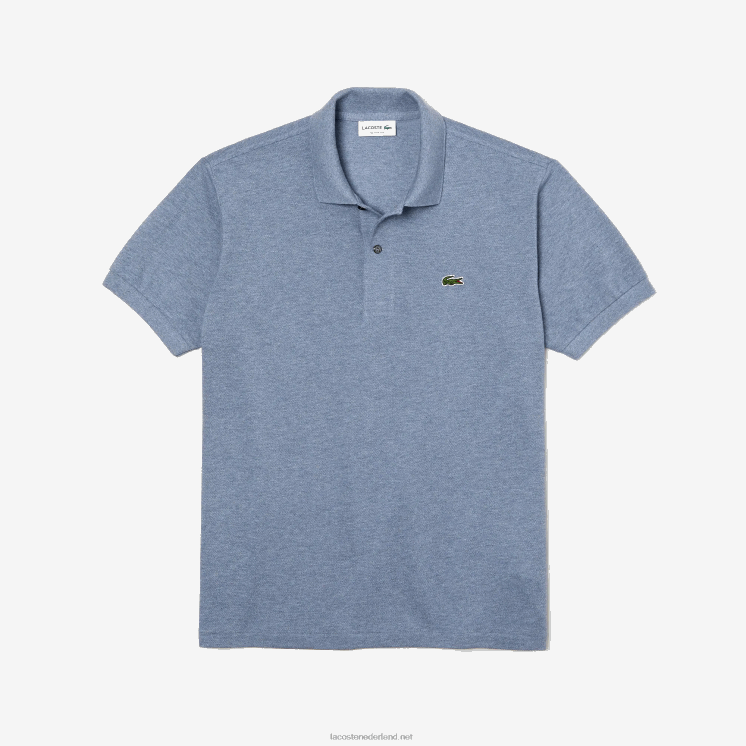 Lacoste originele l.12.12 gemêleerde polo 0828H128 blauwe ruggegraat 1gf Heren