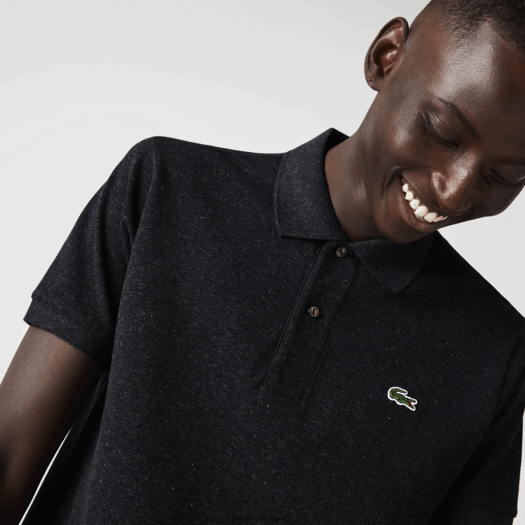 Lacoste originele l.12.12 gemêleerde polo 0828H129 grijze el6 Heren