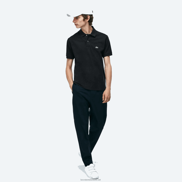 Lacoste originele l.12.12 gemêleerde polo 0828H129 grijze el6 Heren
