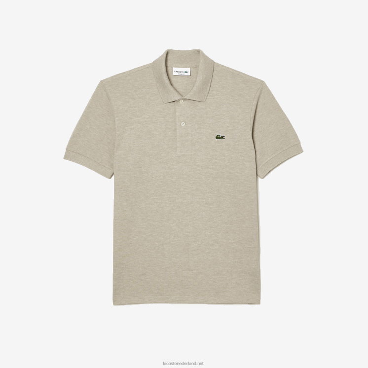 Lacoste originele l.12.12 gemêleerde polo 0828H167 beige kd4 Heren