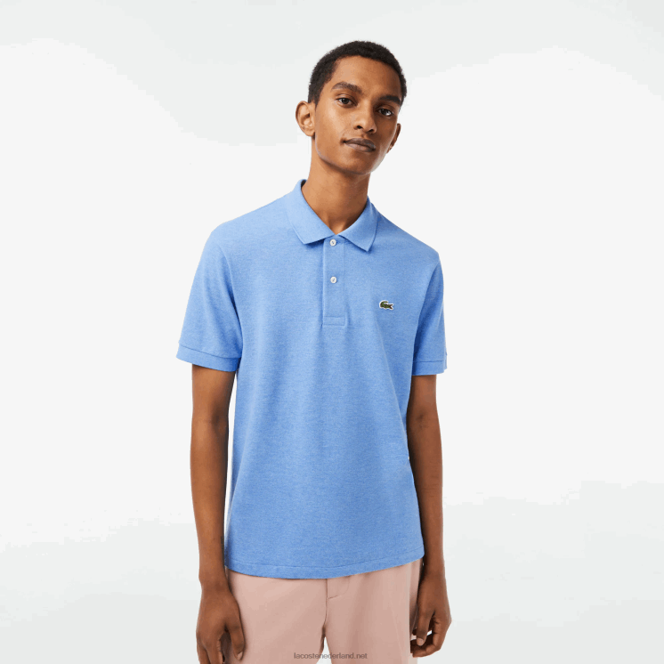 Lacoste originele l.12.12 gemêleerde polo 0828H185 blauwe chine kc9 Heren