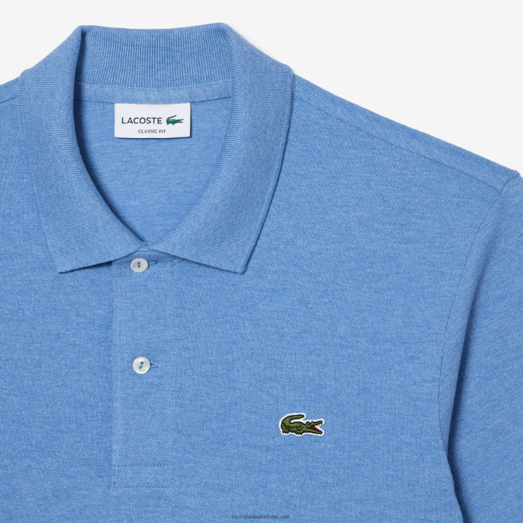 Lacoste originele l.12.12 gemêleerde polo 0828H185 blauwe chine kc9 Heren