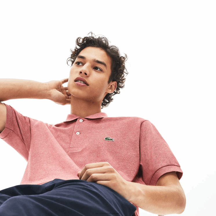 Lacoste originele l.12.12 gemêleerde polo 0828H774 rode ku2 Heren