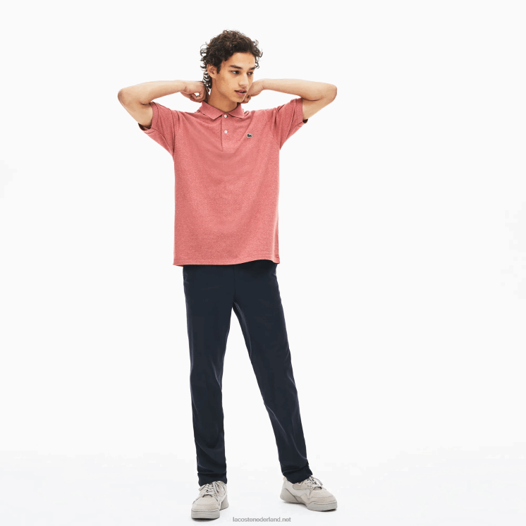 Lacoste originele l.12.12 gemêleerde polo 0828H774 rode ku2 Heren