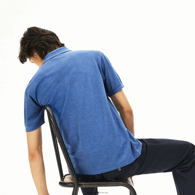 Lacoste originele l.12.12 gemêleerde polo 0828H865 blauwe chine 5k Heren