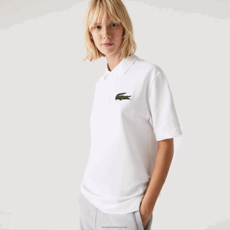 Lacoste originele l.12.12 losvallende polo 0828H231 wit 001 Heren