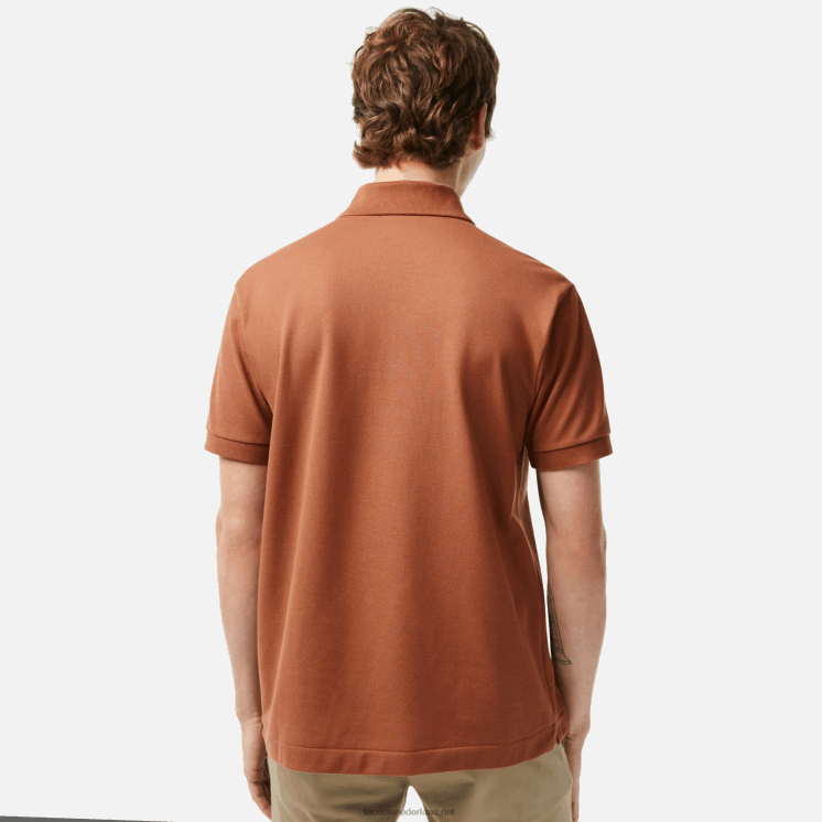 Lacoste originele l.12.12 polo 0828H104 lichtbruin lfa Heren
