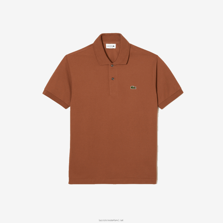 Lacoste originele l.12.12 polo 0828H104 lichtbruin lfa Heren