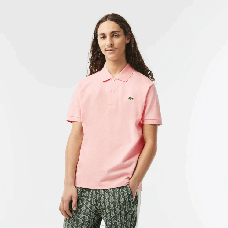 Lacoste originele l.12.12 polo 0828H195 roze kf9 Heren