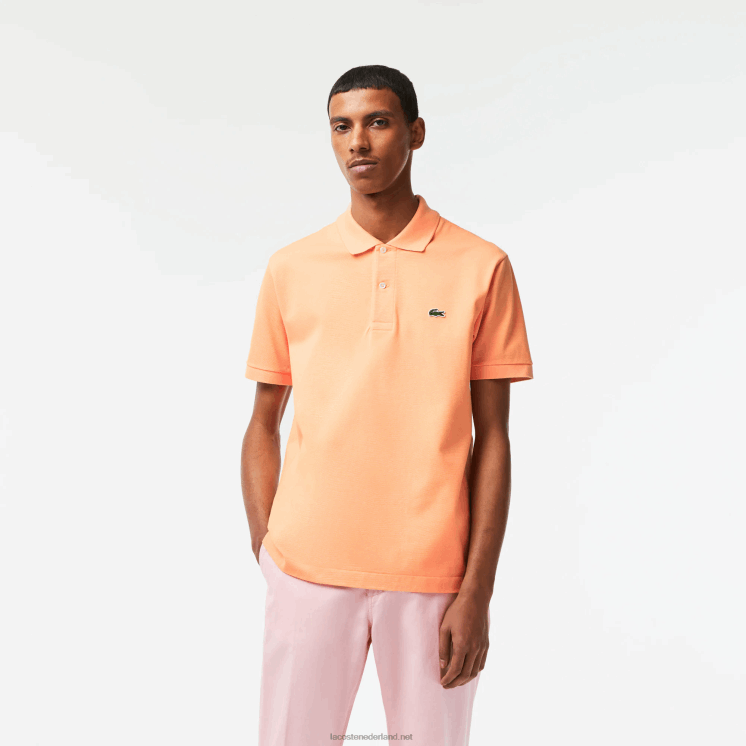Lacoste originele l.12.12 polo 0828H196 lichtoranje heb Heren