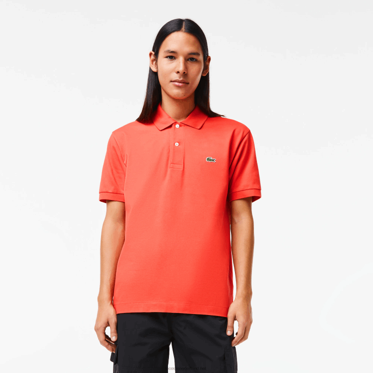 Lacoste originele l.12.12 polo 0828H221 oranje 02k Heren