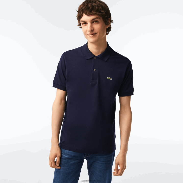 Lacoste originele l.12.12 polo 0828H60 marineblauw 166 Heren
