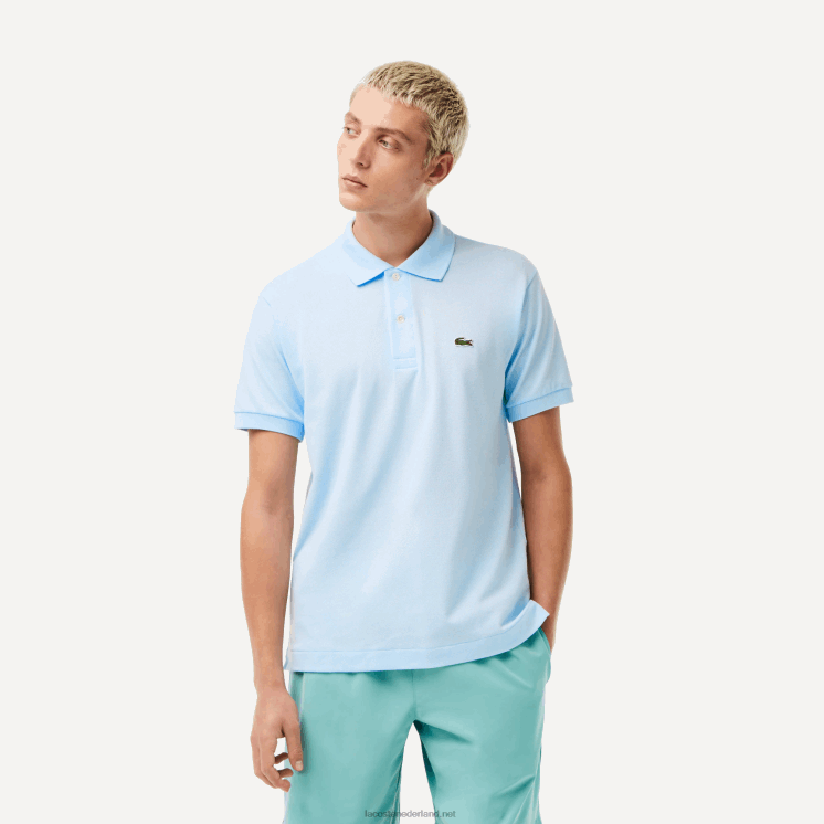 Lacoste originele l.12.12 polo 0828H61 lichtblauw t01 Heren