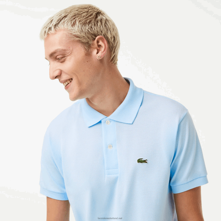 Lacoste originele l.12.12 polo 0828H61 lichtblauw t01 Heren
