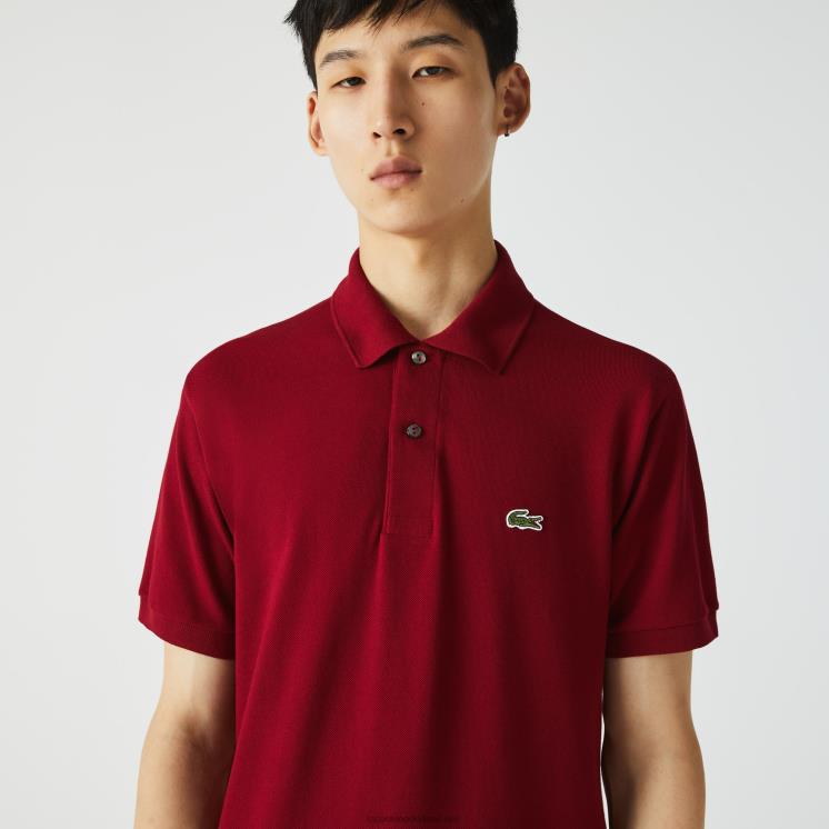 Lacoste originele l.12.12 polo 0828H656 bordeaux 476 Heren