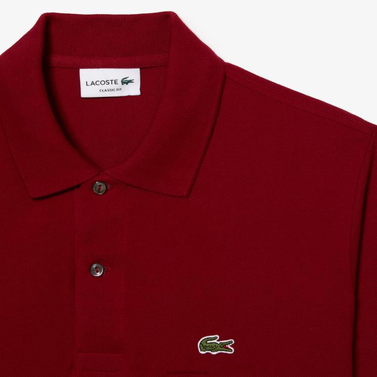 Lacoste originele l.12.12 polo 0828H656 bordeaux 476 Heren