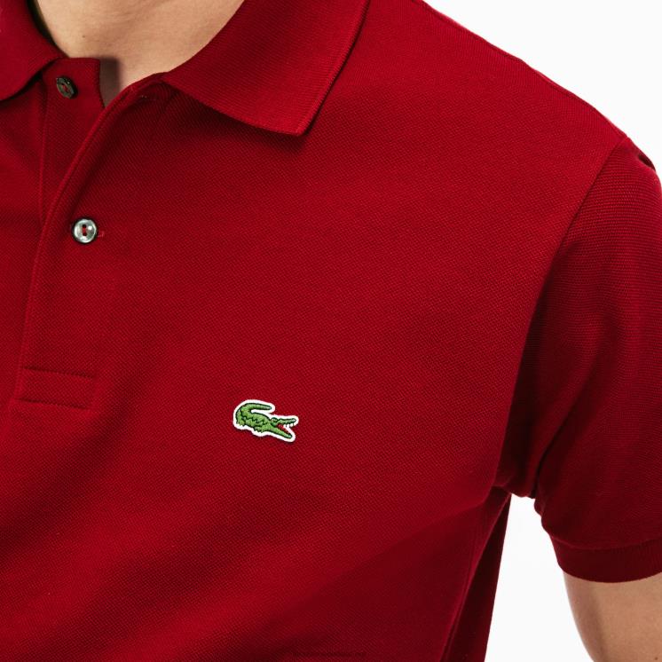 Lacoste originele l.12.12 polo 0828H656 bordeaux 476 Heren