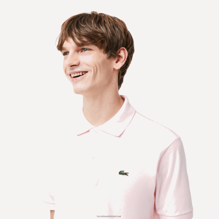 Lacoste originele l.12.12 polo 0828H703 lichtroze t03 Heren