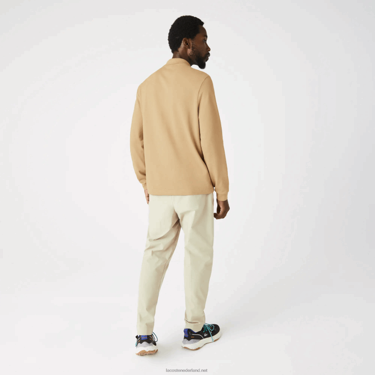 Lacoste originele l.12.12 polo met lange mouwen 0828H1221 beige 02s Heren