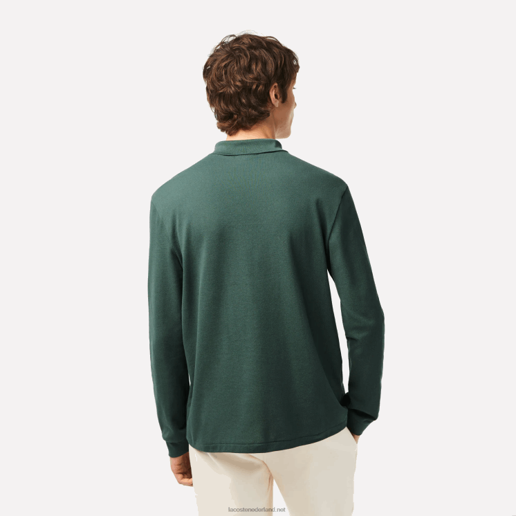 Lacoste originele l.12.12 polo met lange mouwen 0828H1301 groen 5hx Heren