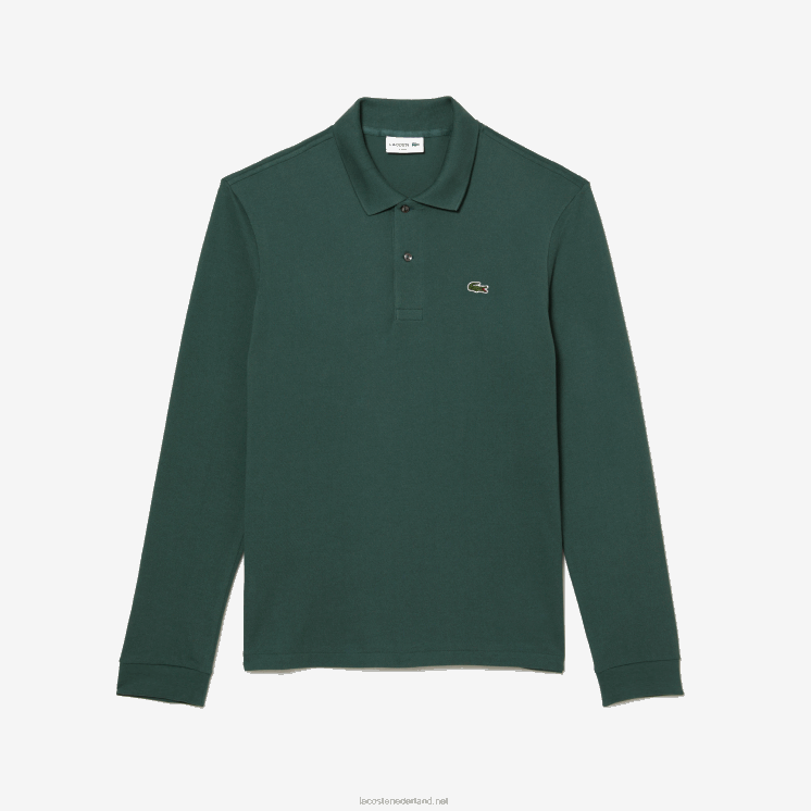 Lacoste originele l.12.12 polo met lange mouwen 0828H1301 groen 5hx Heren