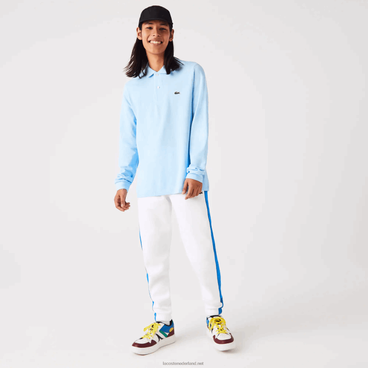 Lacoste originele l.12.12 polo met lange mouwen 0828H643 blauwe hbp Heren