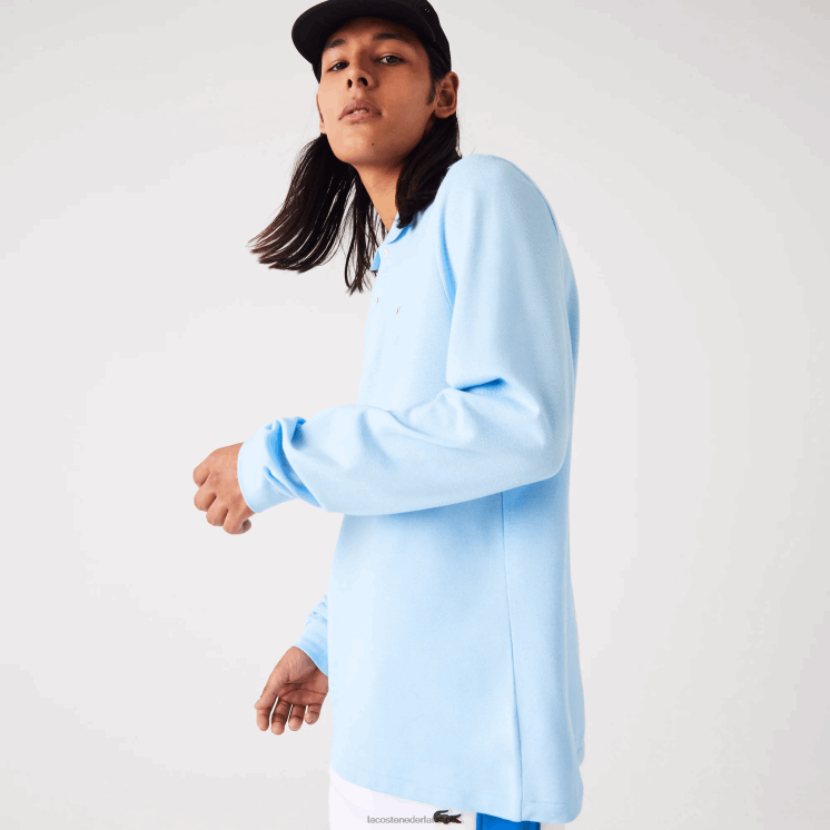 Lacoste originele l.12.12 polo met lange mouwen 0828H643 blauwe hbp Heren