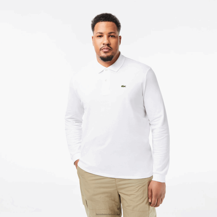 Lacoste originele l.12.12 polo met lange mouwen 0828H644 wit 001 Heren