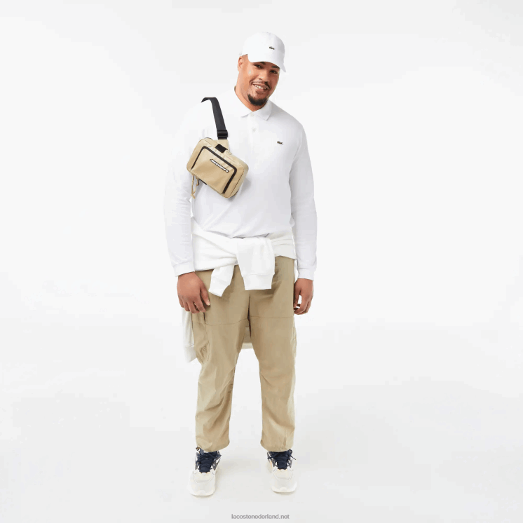 Lacoste originele l.12.12 polo met lange mouwen 0828H644 wit 001 Heren