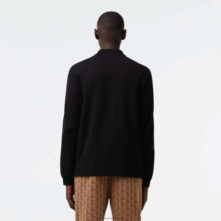 Lacoste originele l.12.12 polo met lange mouwen 0828H645 zwart 031 Heren