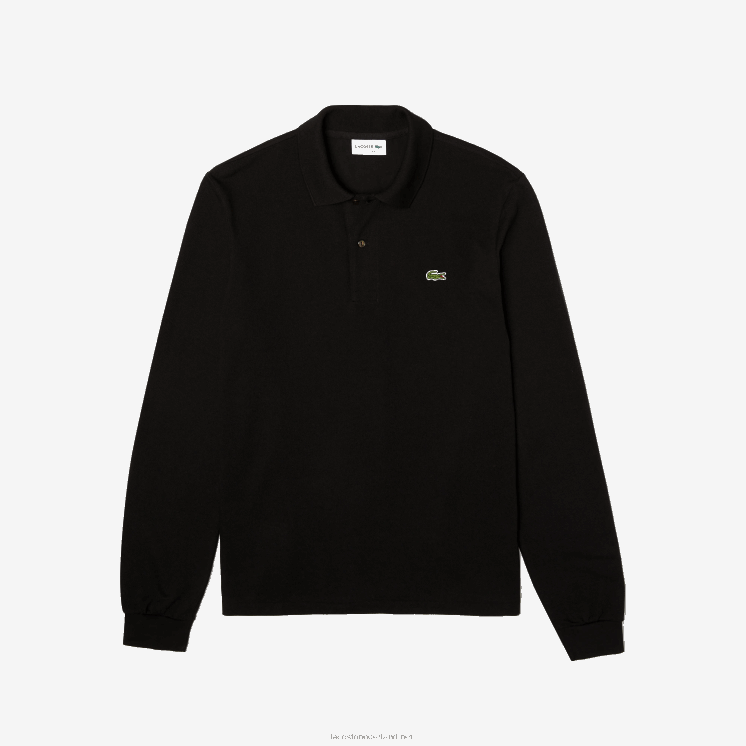 Lacoste originele l.12.12 polo met lange mouwen 0828H645 zwart 031 Heren